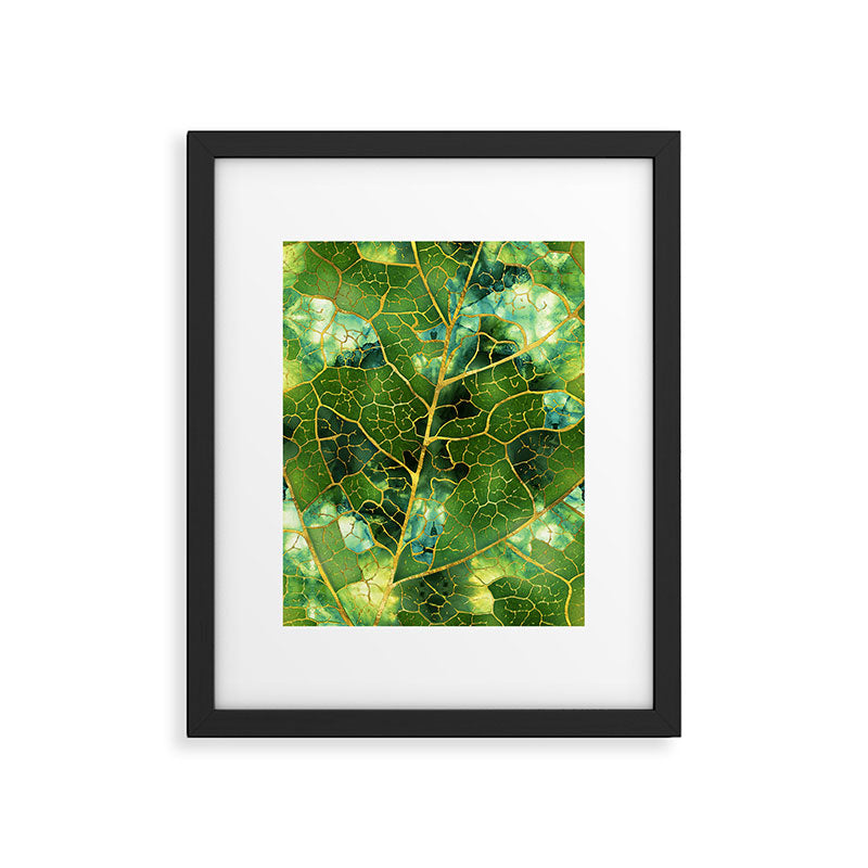 Green Marble Leaf Framed Art Print Gallery Image 6
