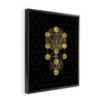 Kabbalah The Tree of Life Gold on Black N2 Framed Canvas Print Gallery Image 2