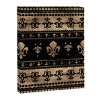 Luxury black and gold Fleur-de-lis ornament  Canvas Print Gallery Image 8