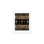 Luxury black and gold Fleur-de-lis ornament  Art Print Gallery Image 1