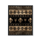 Luxury black and gold Fleur-de-lis ornament  Framed Canvas Print Gallery Image 8