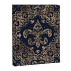 Luxury Fleur-de-lis Ornament - gold and dark blue Canvas Print Gallery Image 8