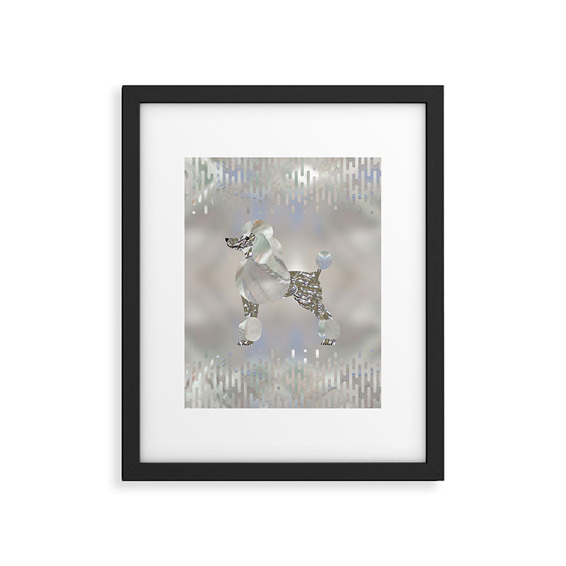 Luxury Pearl and Abalone Poodle Framed Art Print Gallery Image 6
