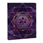 Merkabah in flower of life - Sacred Geometry Canvas Print Gallery Image 8