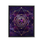 Merkabah in flower of life - Sacred Geometry Framed Canvas Print Gallery Image 8