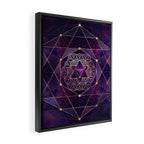 Merkabah in flower of life - Sacred Geometry Framed Canvas Print Gallery Image 2