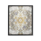 Metatron's Cube in lotus Sacred Geometry  Framed Canvas Print Gallery Image 8