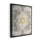 Metatron's Cube in lotus Sacred Geometry  Framed Canvas Print Gallery Image 2