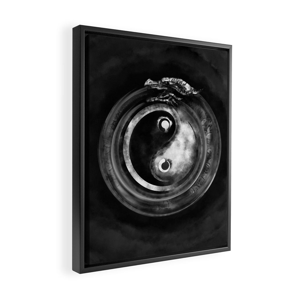 Ouroboros Yin - Yang  Framed Canvas Print Gallery Image 2