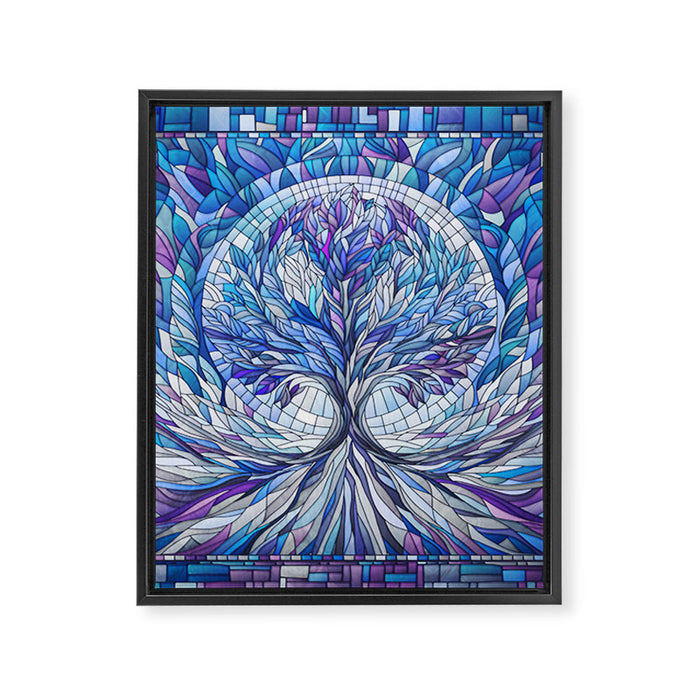 Purple Tree of Tranquility Framed Canvas Print Gallery Image 1