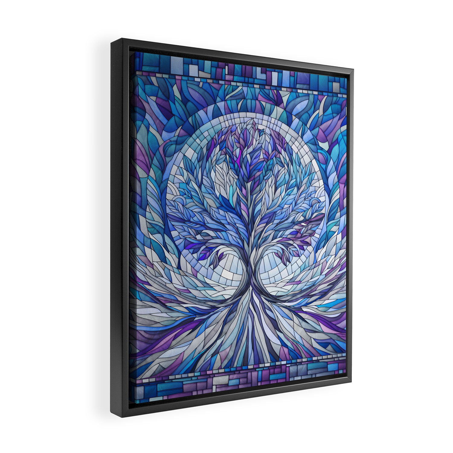Purple Tree of Tranquility Framed Canvas Print Gallery Image 2