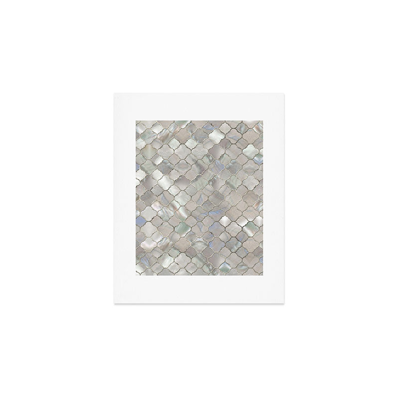 Quatrefoil Moroccan Pattern Mother of Pearl Art Print Gallery Image 1