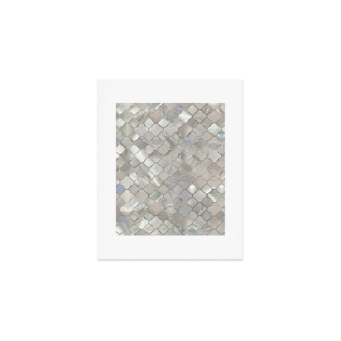 Quatrefoil Moroccan Pattern Mother of Pearl Art Print Gallery Image 1
