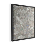 Quatrefoil Moroccan Pattern Mother of Pearl Framed Canvas Print Gallery Image 2