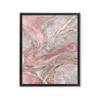Rose Marble, Pearl and crystals geode Digital art Framed Canvas Print Gallery Image 8
