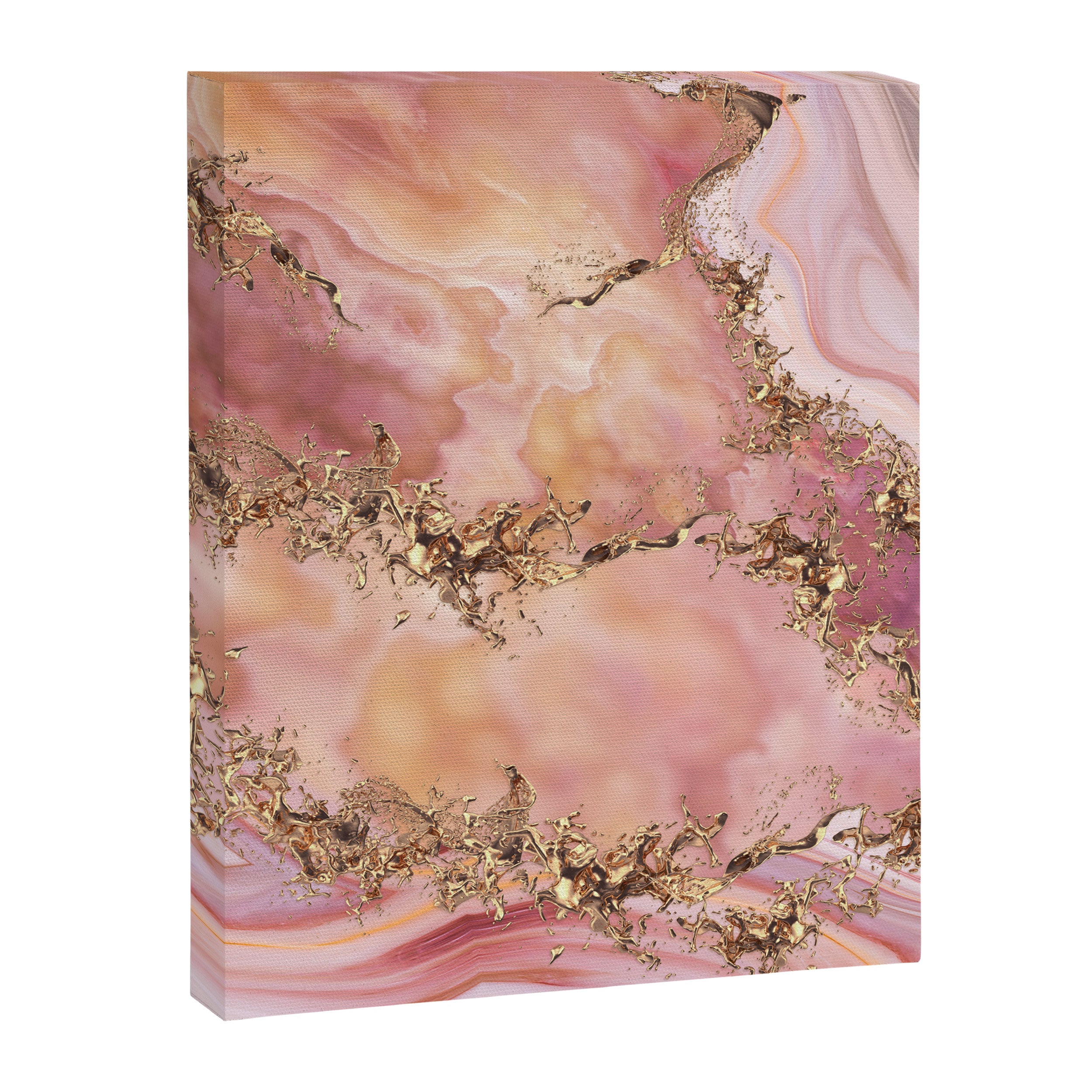 Rose quartz and pastel pink marble Canvas Print Gallery Image 8