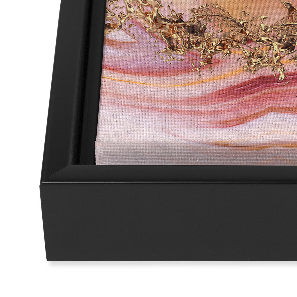 Rose quartz and pastel pink marble Framed Canvas Print Gallery Image 3