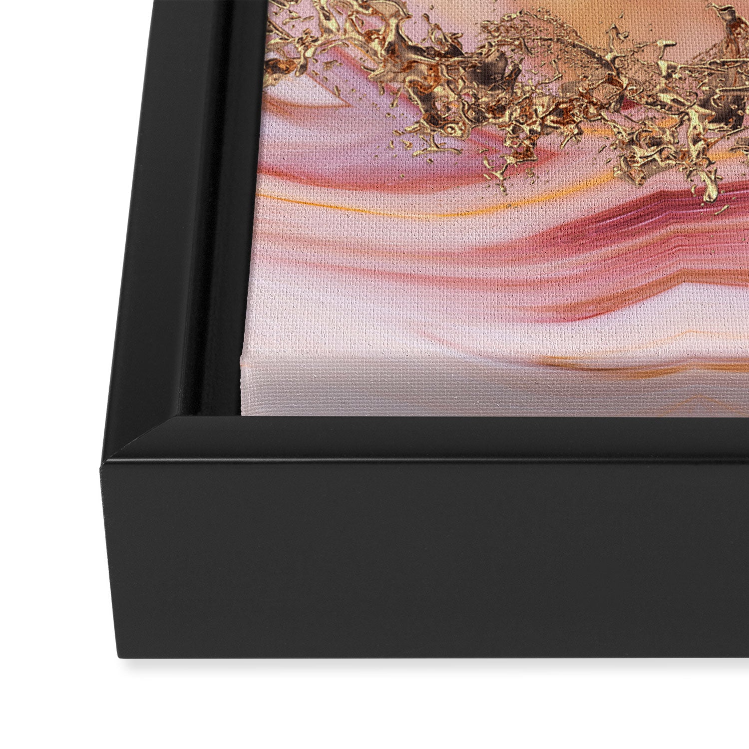 Rose quartz and pastel pink marble Framed Canvas Print Gallery Image 3