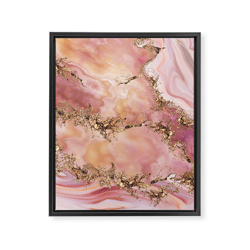 Rose quartz and pastel pink marble Framed Canvas Print Gallery Image 8