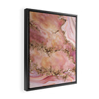 Rose quartz and pastel pink marble Framed Canvas Print Gallery Image 2