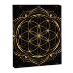 Seed of life in Lotus - Sacred Geometry Canvas Print Gallery Image 8