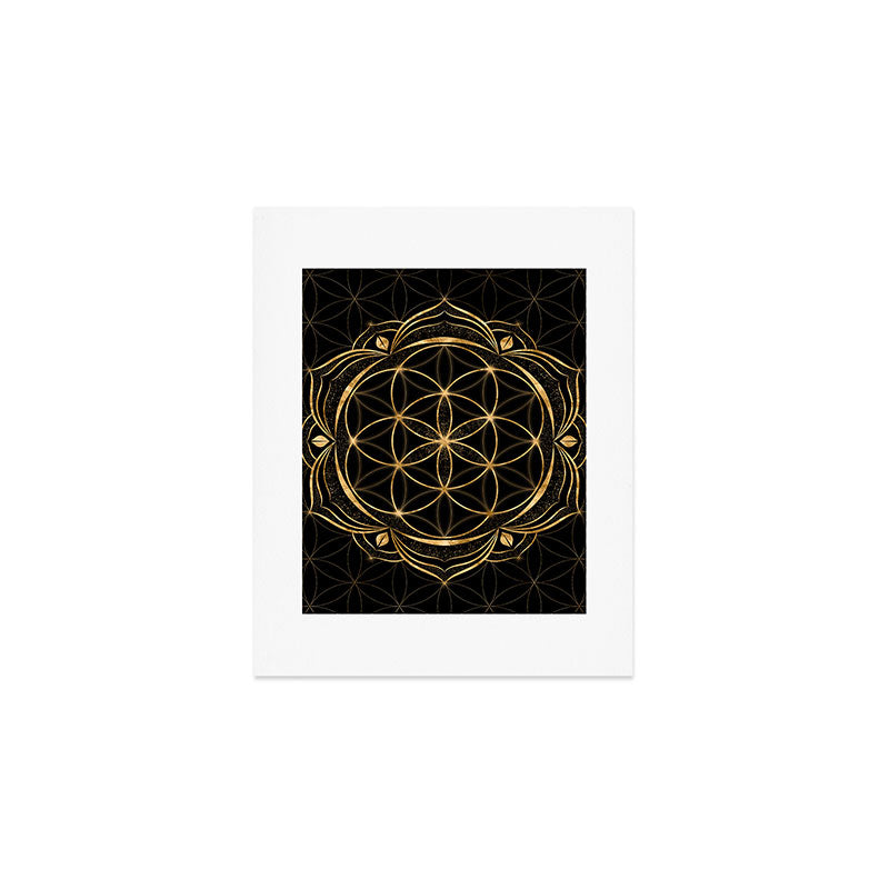 Seed of life in Lotus - Sacred Geometry Art Print Gallery Image 1