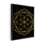 Seed of life in Lotus - Sacred Geometry Framed Canvas Print Gallery Image 2
