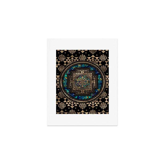 Sri Yantra  / Sri Chakra Marble and Gold Art Print Gallery Image 1