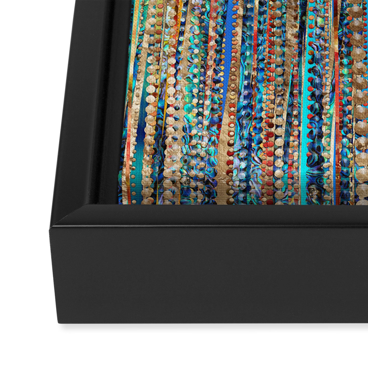 Stripes and Beads Framed Canvas Print Gallery Image 3