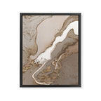 Taupe marble and gold abstract Framed Canvas Print Gallery Image 8