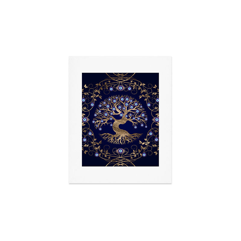Tree of Life Evil Eye Ornament Art Print Gallery Image 1