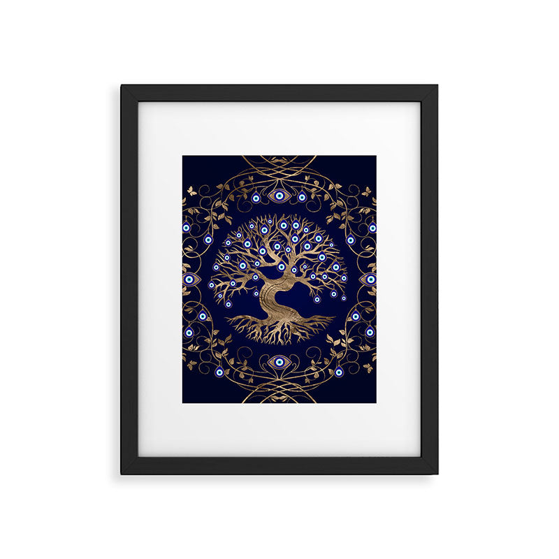 Tree of Life Evil Eye Ornament Framed Art Print Gallery Image 6