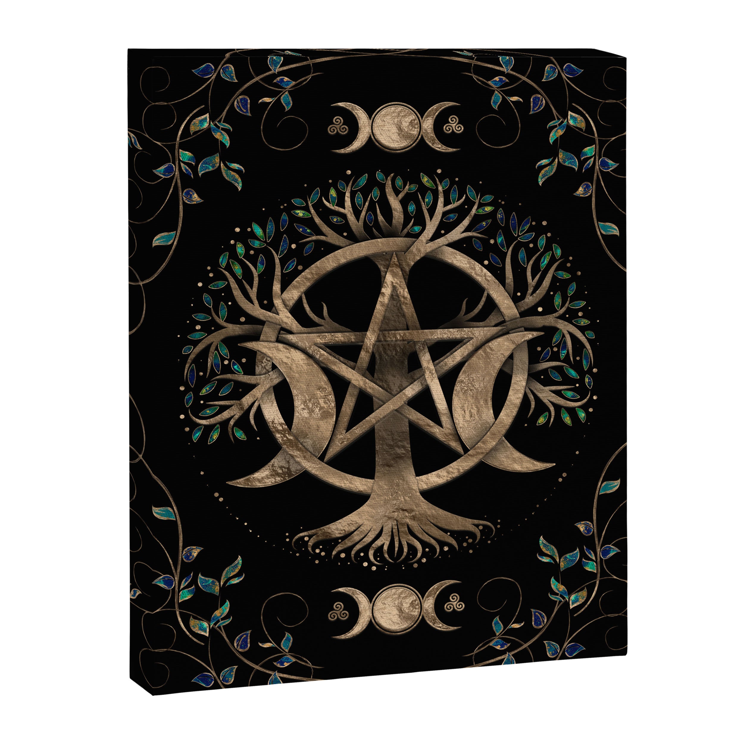 Tree of Life Pentagram Moon Ornament Canvas Print Gallery Image 8