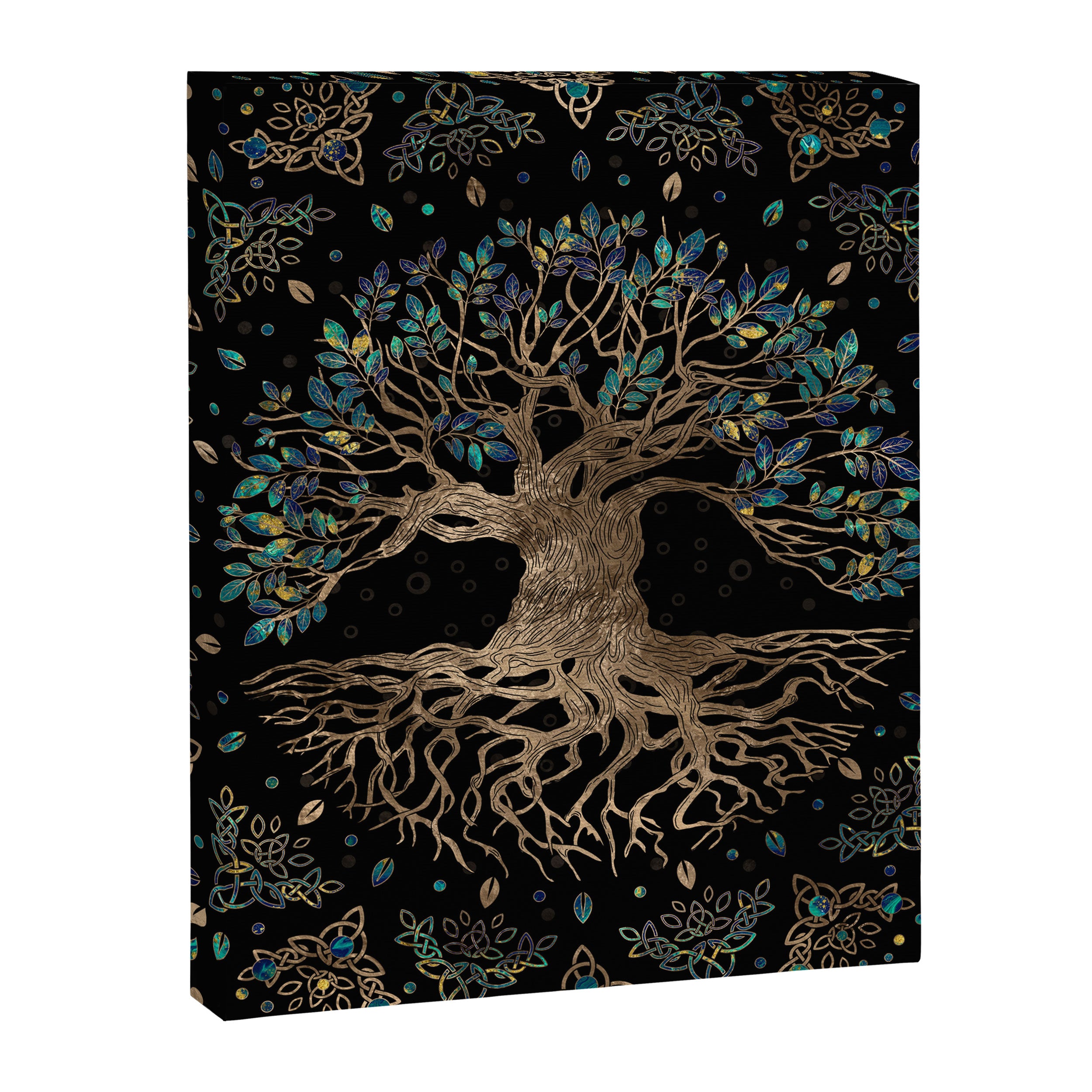 Tree of life -Yggdrasil Golden and Marble ornament Canvas Print Gallery Image 8