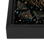 Tree of life -Yggdrasil Golden and Marble ornament Framed Canvas Print Gallery Image 3