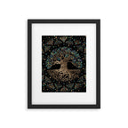 Tree of life -Yggdrasil Golden and Marble ornament Framed Art Print Gallery Image 6