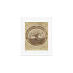 Tree of life -Yggdrasil Pastel Gold Art Print Gallery Image 1