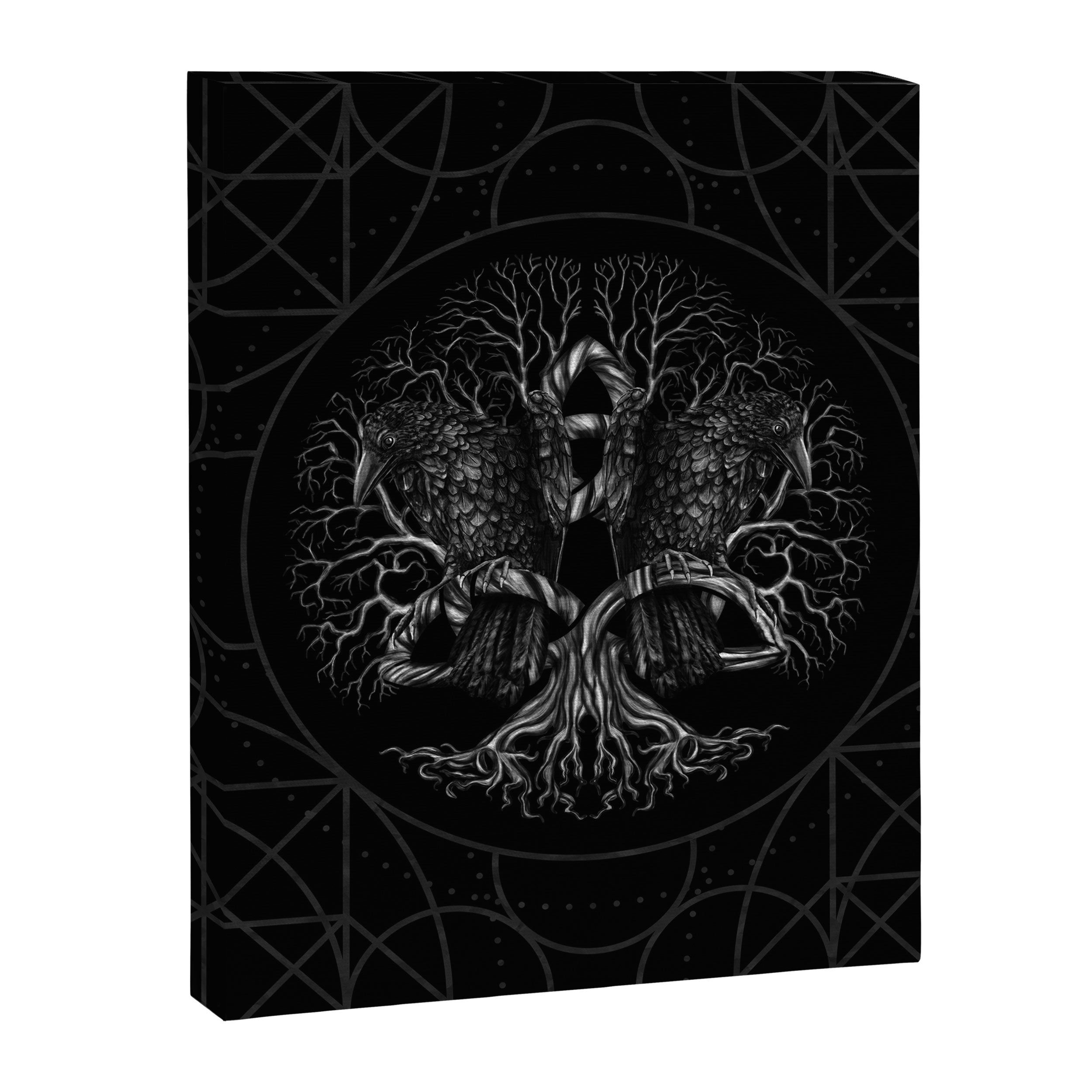 Tree of life -Yggdrasil with ravens Canvas Print Gallery Image 8
