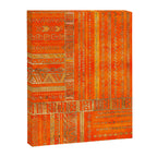 Tribal Ethnic pattern gold on bright orange Canvas Print Gallery Image 8