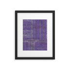 Tribal Ethnic pattern silver on  purple Framed Art Print Gallery Image 6