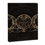 Triple Moon - Triple Goddess Gold and black Canvas Print Gallery Image 8