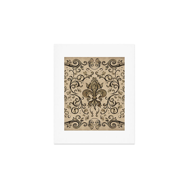 Vintage Fleur-de-lis ornament  Art Print Gallery Image 1
