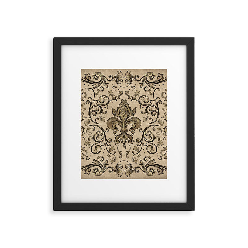 Vintage Fleur-de-lis ornament  Framed Art Print Gallery Image 6