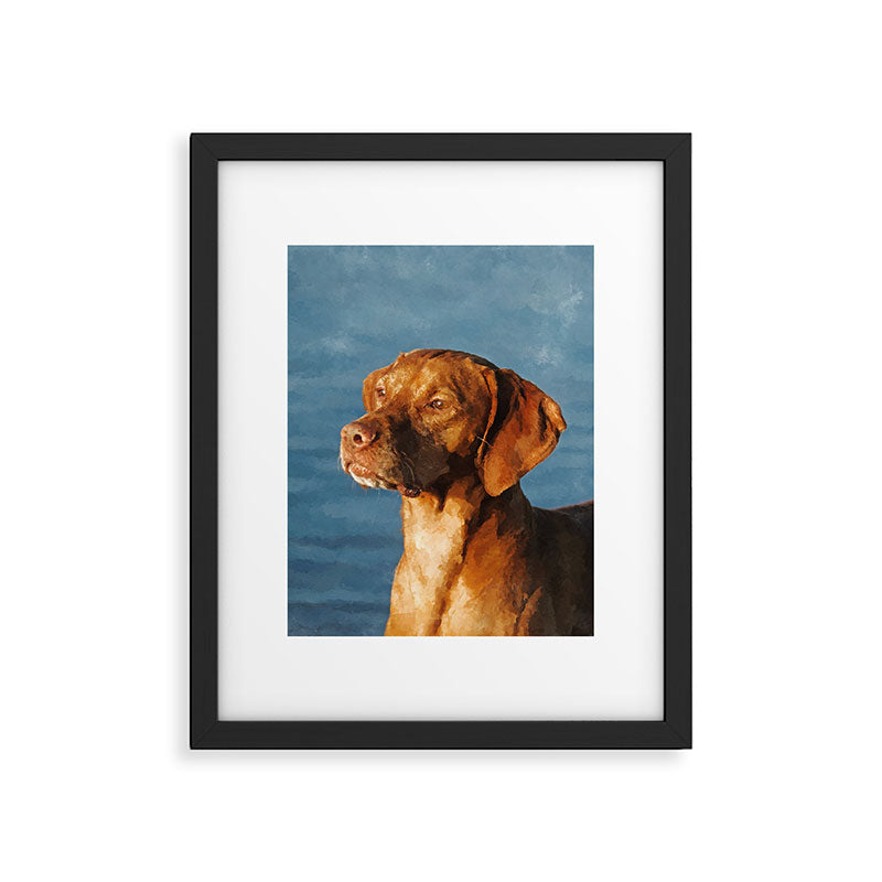 Vizsla dog - Hungarian hound Framed Art Print Gallery Image 4