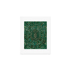 Web of Wyrd - Malachite, Leather and Golden texture Art Print Gallery Image 1