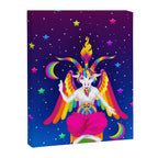 1997 Neon Rainbow Baphomet Canvas Print Gallery Image 6