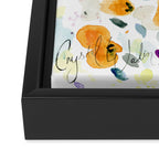 Cali Poppies + wild flowers Framed Canvas Print Gallery Image 3