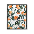 Dear Clementine - oranges on white Framed Canvas Print Gallery Image 6