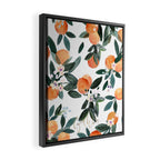 Dear Clementine - oranges on white Framed Canvas Print Gallery Image 2