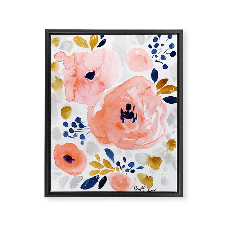 Genevieve Floral Framed Canvas Print Gallery Image 6